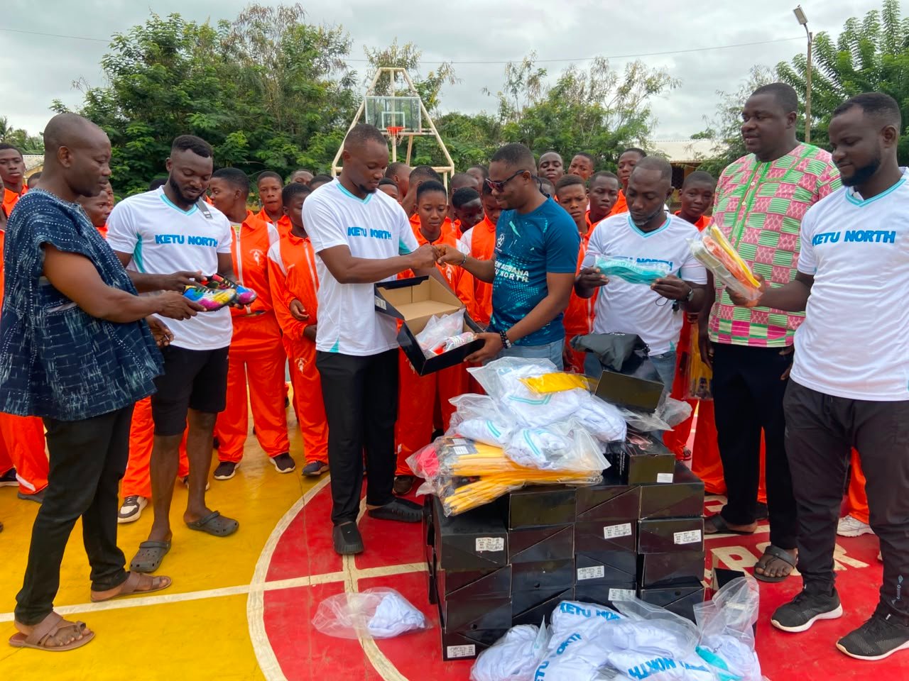 Hon. Eric Edem Agbana Backs Ketu  North Team with Sports  Equipment and GH¢10,000  Ahead of Inter-District Sports Festival