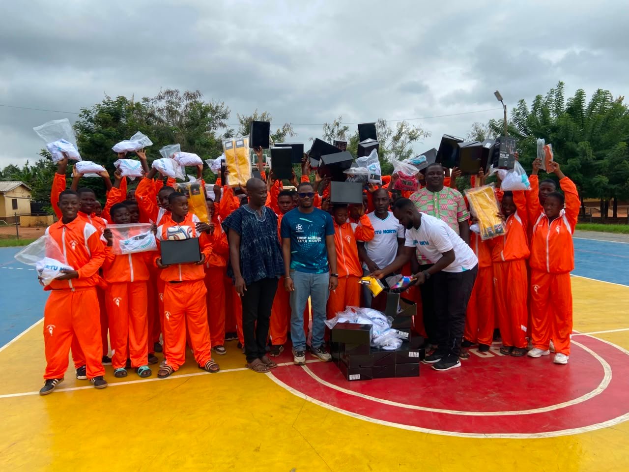 Hon. Eric Edem Agbana Backs Ketu  North Team with Sports  Equipment and GH¢10,000  Ahead of Inter-District Sports Festival